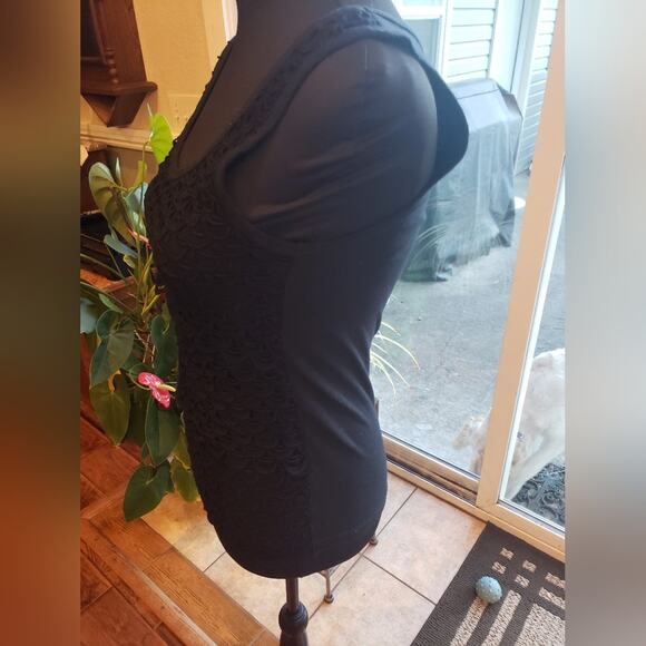 J Crew lace front knit tank top XS Navy Blue - Picture 3 of 12